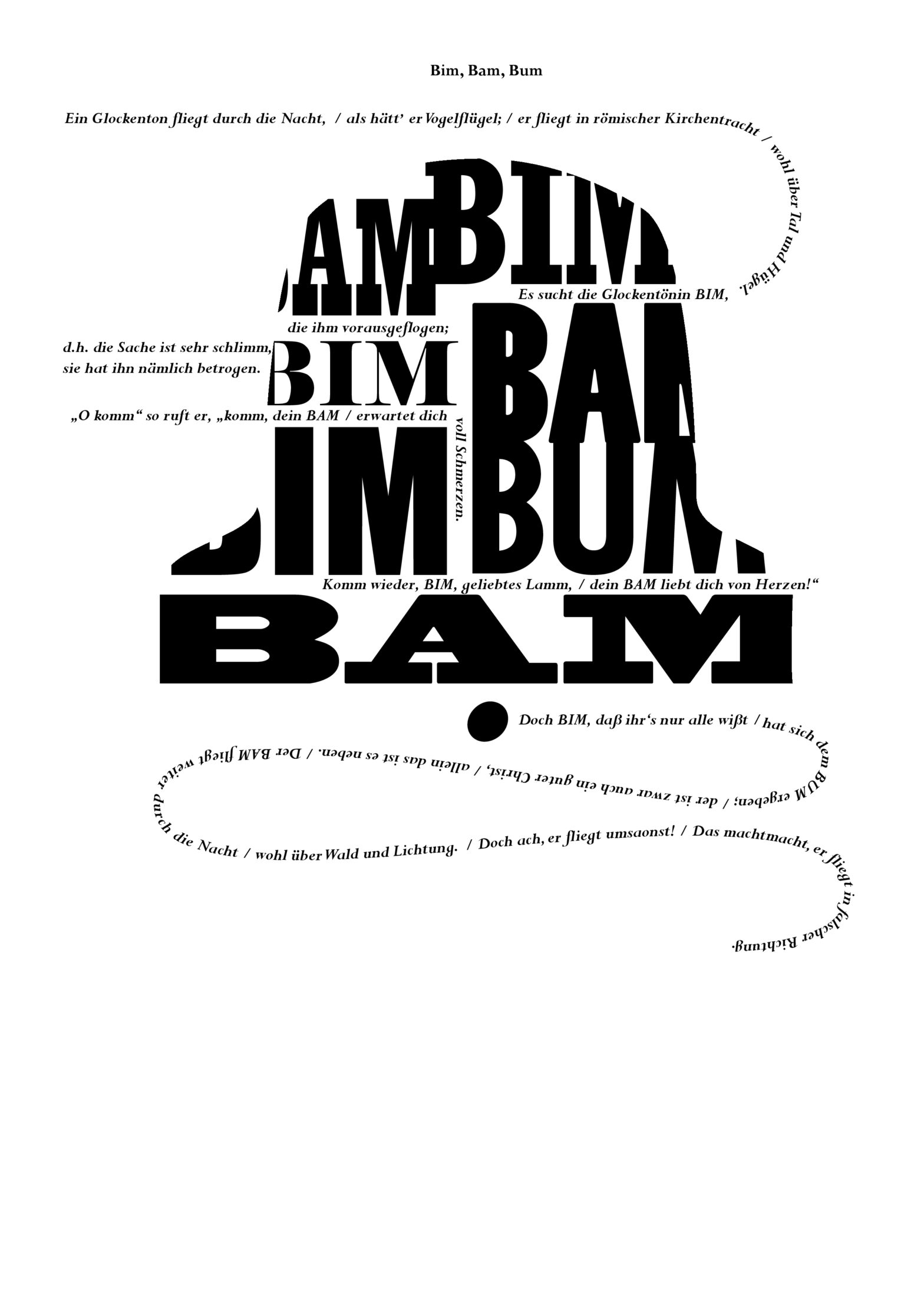 Christian Morgenstern, Bim Bam Bum