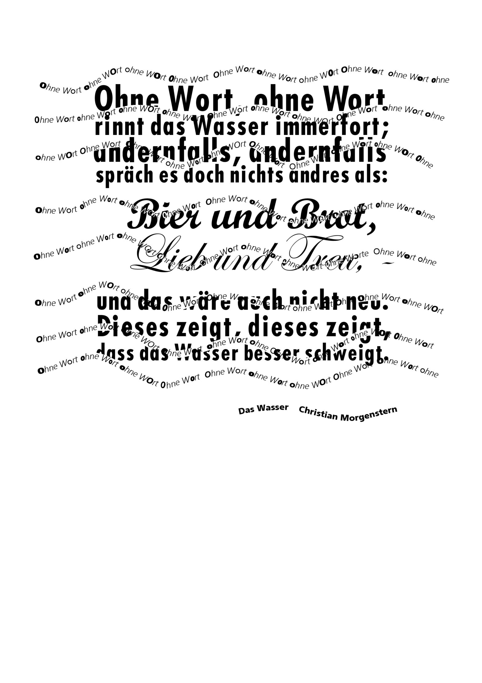 Christian Morgenstern, Ohne Wort