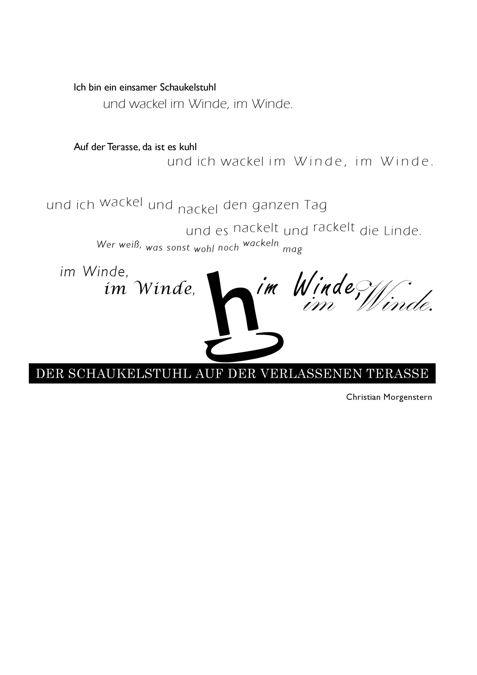 Christian Morgenstern, der Schaukelstuhl auf der verlassenen Terrasse