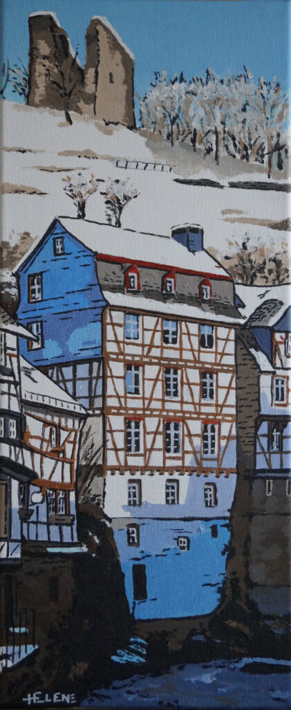 Helene Graphics Paintings Monschau Winter River