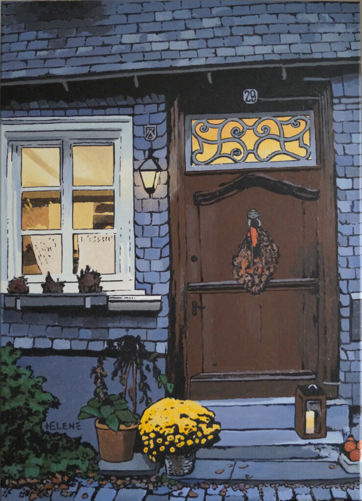 Helene Graphics Paintings Monschau Der kleine Globetrotter