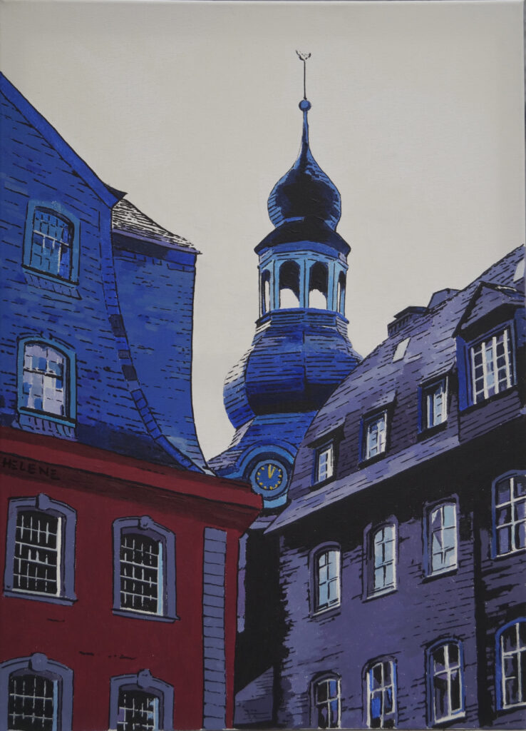 Helene Graphics Paintings Monschau rotes Haus