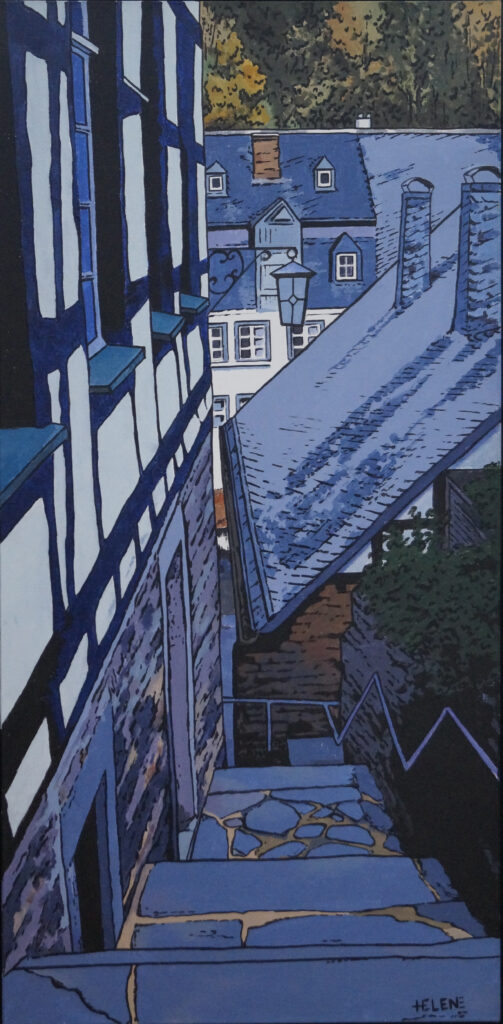 Helene Graphics Paintings Monschau, Treppe